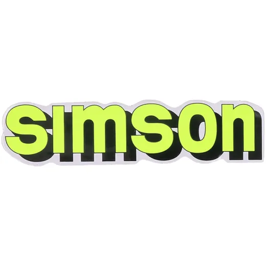 logo foil / sticker tank neon yellow, black for Simson S51 42010
