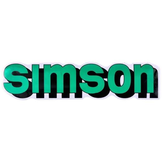 Emblem Logo Schriftzug Folie / Aufkleber Tank grün, schwarz für Simson S51 42012