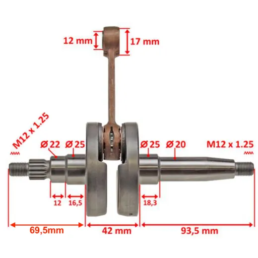 crankshaft Top Racing for Honda MTX 50, NSR 50, MBX 50 AC 19_2