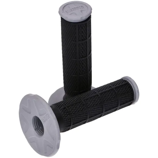 handlebar rubber grip set ProTaper Dual Density Half Waffle black grey 42344