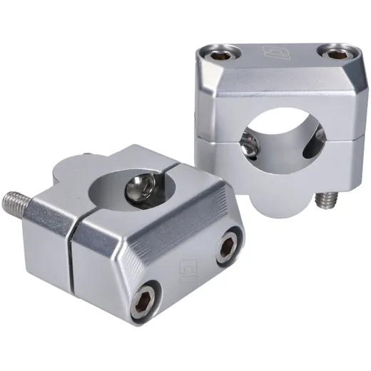 handlebar clamp set Doppler 22mm to 28.6mm silver 42867-SI
