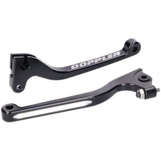 brake and clutch lever set Doppler CNC black for Derbi Senda, Gilera RCR, SMT -2010 42877-BK brake and clutch lever set Doppler CNC black for Derbi Senda, Gilera RCR, SMT -2010 42877-BK