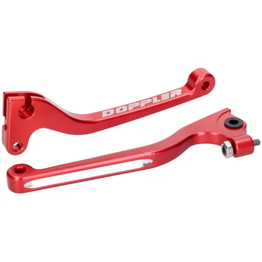 brake and clutch lever set Doppler CNC red for Derbi Senda, Gilera RCR, SMT -2010 42877-RE brake and clutch lever set Doppler CNC red for Derbi Senda, Gilera RCR, SMT -2010 42877-RE