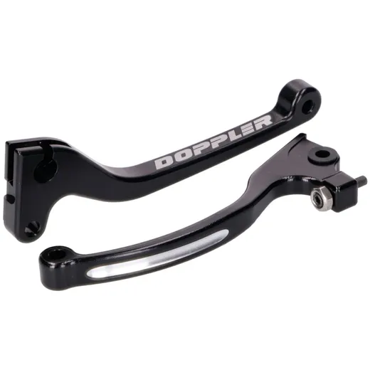 Kupplungsgriff Bremshebel und Kupplungshebel Set Doppler CNC schwarz für Rieju, Derbi, Sherco (mit AJP Bremse) 42881-BK