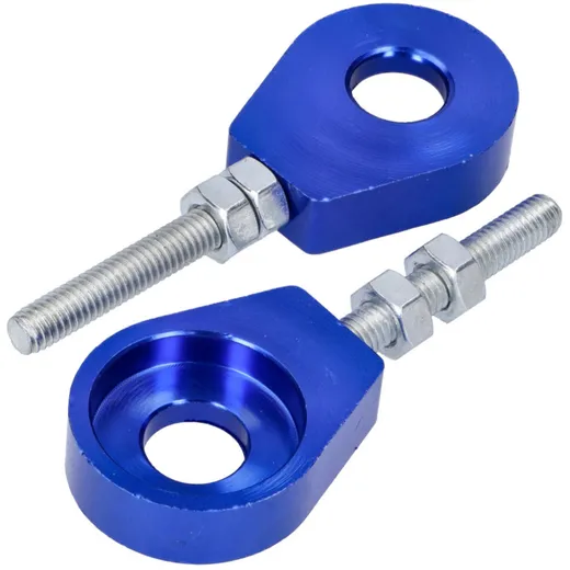 Radspanner / Kettenspanner Satz Aluminium blau eloxiert 12mm 43010-BL