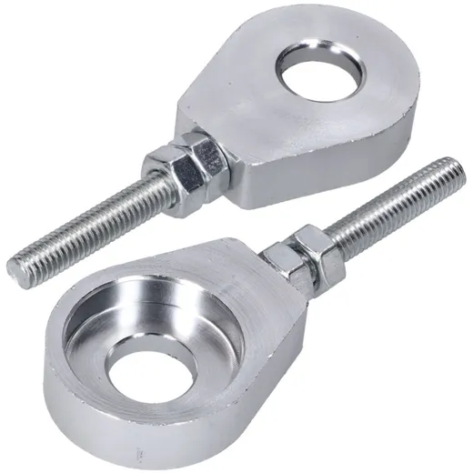 Radspanner / Kettenspanner Satz Aluminium silber eloxiert 12mm 43010-SI