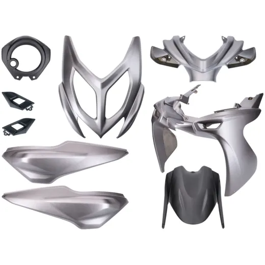 fairing kit black / grey, matt 9-piece for Yamaha Aerox, MBK Nitro 50cc 2013- 43309 fairing kit black / grey, matt 9-piece for Yamaha Aerox, MBK Nitro 50cc 2013- 43309