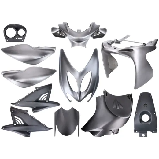 fairing kit black / grey, matt 11-piece for Yamaha Aerox, MBK Nitro 50cc -2013 43310 fairing kit black / grey, matt 11-piece for Yamaha Aerox, MBK Nitro 50cc -2013 43310