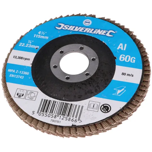 Fächerscheibe Korund 115mm 60er Körnung 43368 Fächerscheibe Korund 115mm 60er Körnung 43368