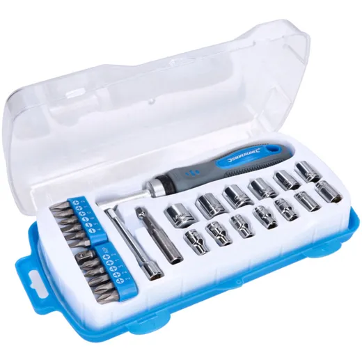 ratchet screwdriver bit and socket set 28-piece 43467