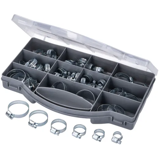 Schlauchschellen Sortimentskasten 10-25mm 60-teilig 43519