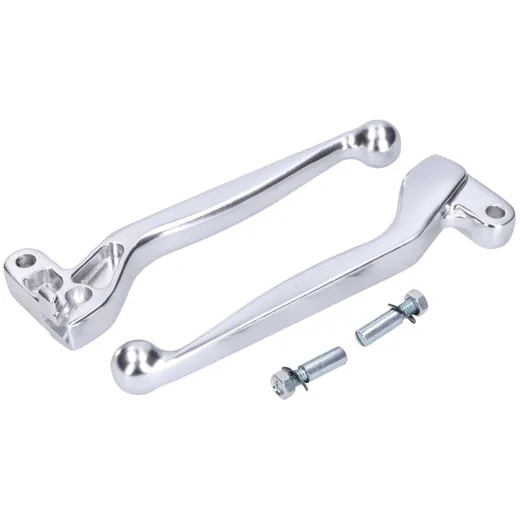 Kupplungs- und Bremshebel ALU eloxiert silberfarben für Simson S50, S51, S53, S70, S83, SR50, SR80 43606