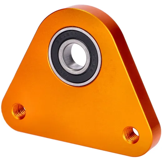 Flansch Hinterrad / Lagerplatte swiing Racing Aluminium gold für Piaggio Ciao, Si, Bravo, Boxer 43835