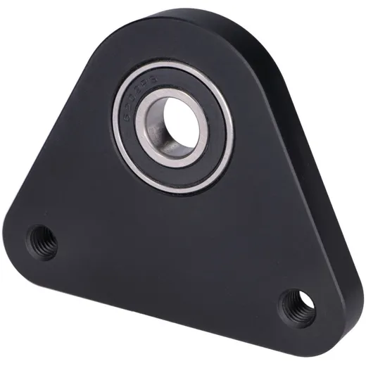Flansch Hinterrad / Lagerplatte swiing Racing Aluminium schwarz für Piaggio Ciao, Si, Bravo, Boxer 43838