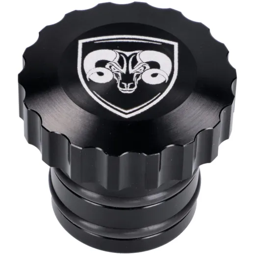 gas cap 66Heroes aluminum black, metal tank for Piaggio Ciao, Bravo 43884