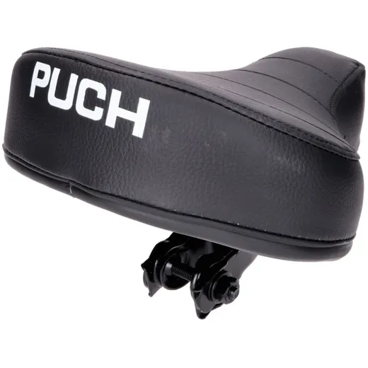 Sattel / Sitz flach schwarz abgesteppt gefedert mit Puch-Sch_2