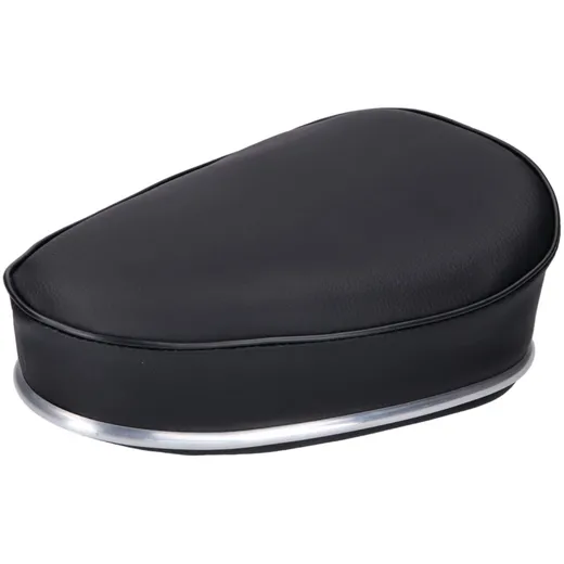 Sitzbank Sattel / Sitz schwarz mit Chromleiste, 22mm Klemmung für Mofa 44277