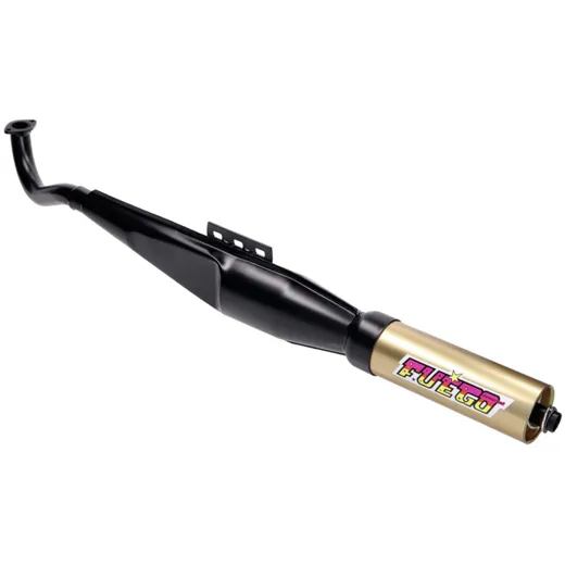 Schalldämpfer Auspuff Jamarcol Fuego schwarz / gold für Puch Maxi 44326