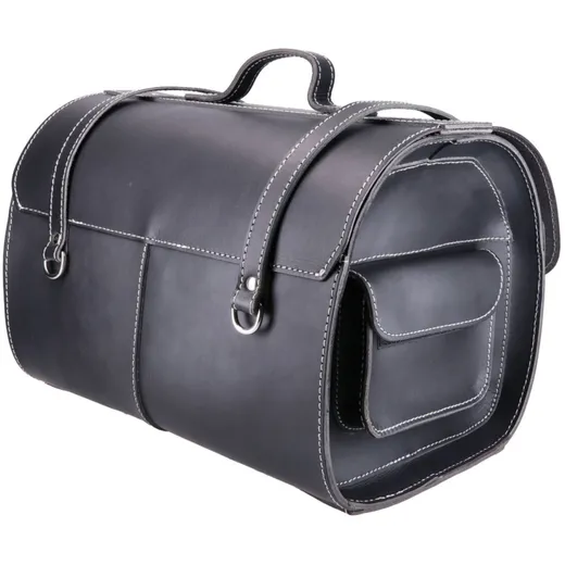 Lederkoffer Echtleder schwarz ca. 26 Liter 38x27x26 für Vesp_1