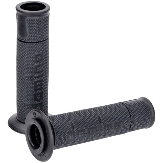 handlebar grip set Domino A450 on-road racing anthracite / black with open ends 48750 handlebar grip set Domino A450 on-road racing anthracite / black with open ends 48750