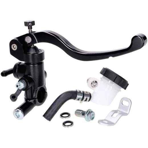 Bremspumpe / Bremszylinder vorn radial, externer Bremsflüssigkeitsbehälter, schwarz für 22mm Lenker 48942
