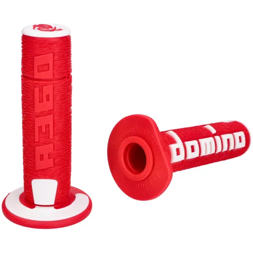 handlebar grip set Domino A360 Off-Road red / white 49028