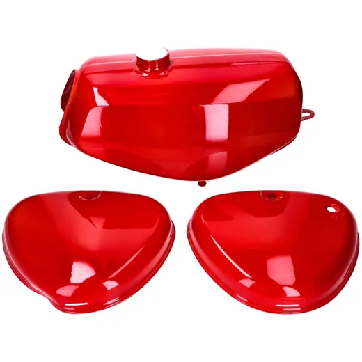B-Ware Benzintank und Seitendeckel Set rot für Simson S50, S51, S70 49095-B