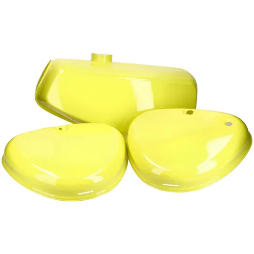 Benzintank und Seitendeckel Set gelb für Simson S50, S51, S70 49099