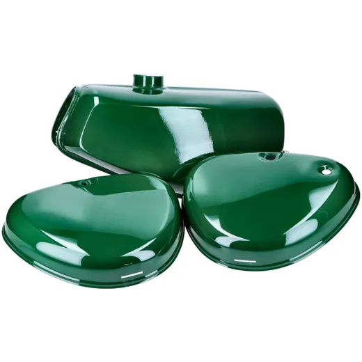 Benzintank und Seitendeckel Set dunkelgrün für Simson S50, S51, S70 49101