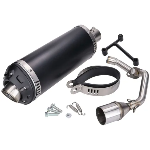 exhaust Power1 aluminum black for Vespa Primavera, Sprint, Zip 4T 50cc Euro5 20- 49113
