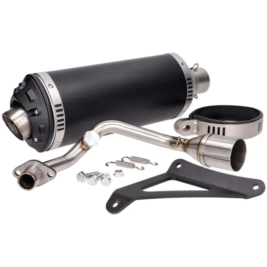 Auspuff Power1 Aluminium schwarz für Vespa Primavera, Sprint, Zip 4T 50 Euro4 18- 49116
