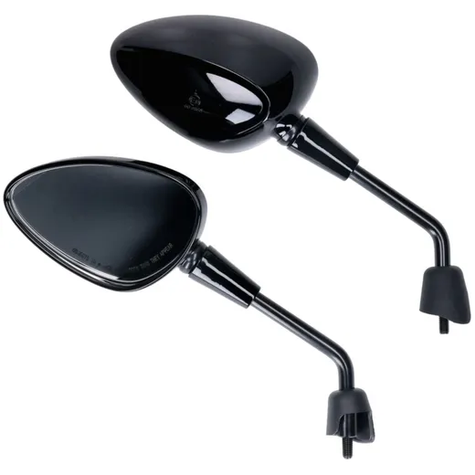 Spiegel Set M8 kurz, schwarz glänzend für Vespa GTS HPE, Spr_3
