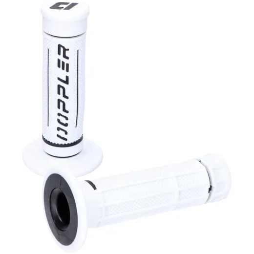 handlebar rubber grip set Doppler Grip 3D white / black 49403