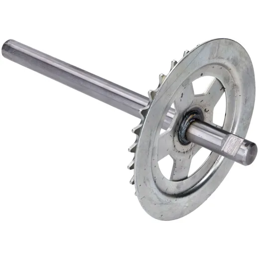 pedal crank axle RMS w/ sprocket 28 teeth for Piaggio Ciao, Ciao PX, SI moped 49596