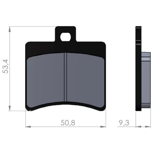 Bremsbeläge BGM 50,9x53,5mm Sachs Speedjet 50, Aprilia SR 50_3