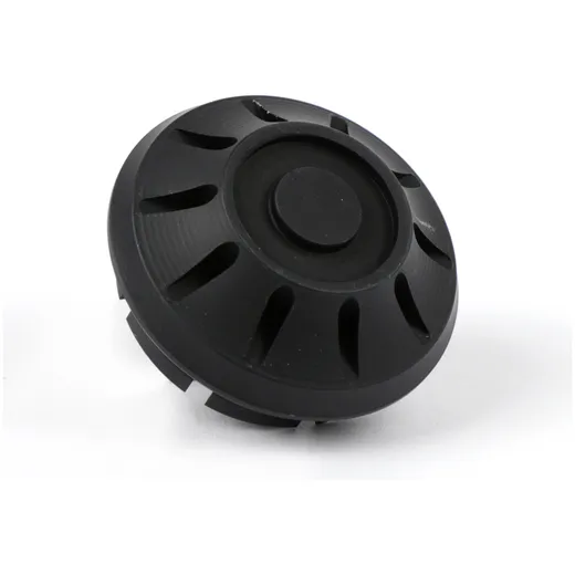 Abdeckkappe Radmutter / Felge Ø=35mm Moto Nostra CNC, schwarz matt Vespa PX (-1984 hinten), Rally, Sprint, TS, GT, GTR, GS160, S