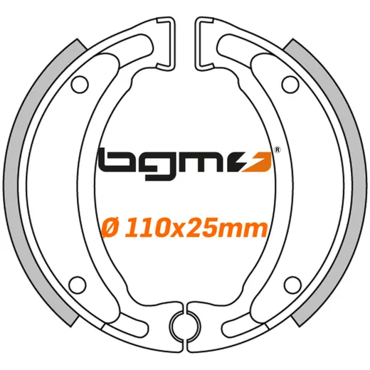 Bremsbacken BGM PRO Ø=110x25mm YAMAHA BWs 50, Neos 50, Why, _1