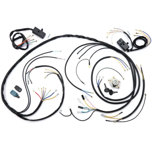 Kabelbaum-Set inkl. Schalter BGM ORIGINAL 3-Pin Spannungsregler Hupe AC Zündgrundplatte mit 5-Kabel für Vespa PX 81-83 50003