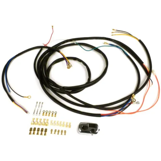 Wiring loom set for conversion (incl. light switch) -BGM PRO, Vespa AC conversion to electronic ignition- Vespa Smallframe V50,