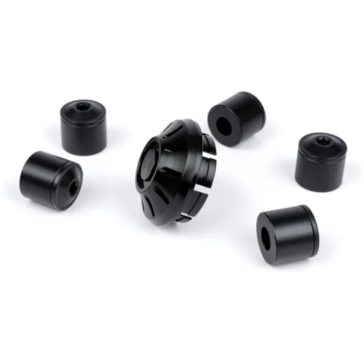 Caps- Set wheel nut / rim Ø=35mm -MOTO NOSTRA, CNC, black sh_1