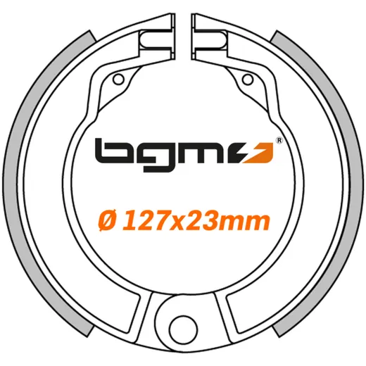 Bremsbacken BGM PRO Ø=127x23 mm Vespa 8" hinten, 1 Aufnahme,_3