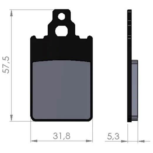 Brake pads -BGM 31.6x57mm- BETA Tempo 50cc 1994 (f), DERBI G_2