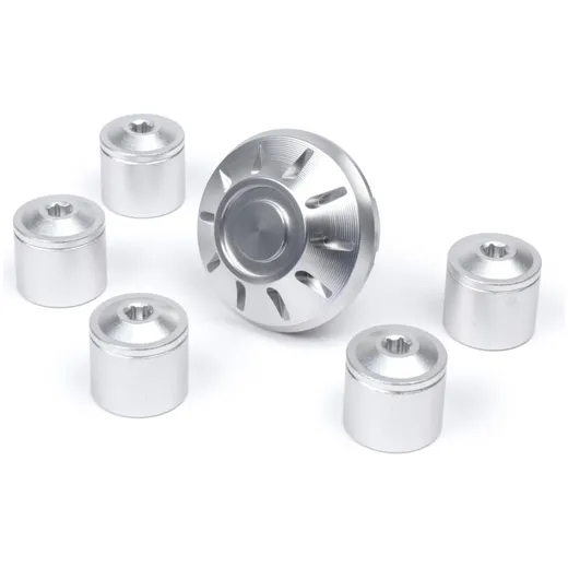 Abdeckkappen Set Radmutter / Felge Ø=35mm Moto Nostra CNC, silbern Vespa ET2, ET4, GT, GTL, GTS, GTV, LX, LXV, S, Gilera Fuoco, Abdeckkappen Set Radmutter / Felge Ø=35mm Moto Nostra CNC, silbern Vespa ET2, ET4, GT, GTL, GTS, GTV, LX, LXV, S, Gilera Fuoco,