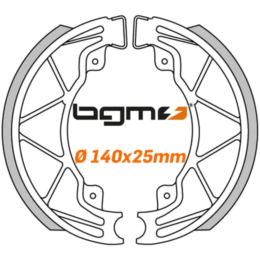 Brake shoes -BGM PRO Ø=140x25mm rear- Runner 125 FX, 180 FXR_1