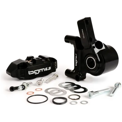 Bremszange vorne inkl. Bremszangenaufnahme BGM PRO, CNC Touring, 4-Kolben, radiale Befestigung Bremstrommel Typ Piaggio/Grimeca Bremszange vorne inkl. Bremszangenaufnahme BGM PRO, CNC Touring, 4-Kolben, radiale Befestigung Bremstrommel Typ Piaggio/Grimeca