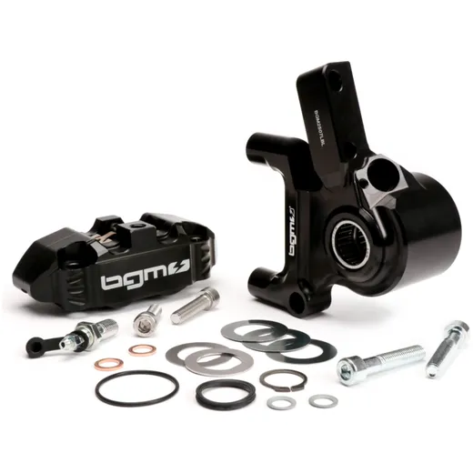 Bremszange vorne inkl. Bremszangenaufnahme BGM PRO, CNC Touring, 4-Kolben, radiale Befestigung Bremstrommel Typ LML LML, Stella,