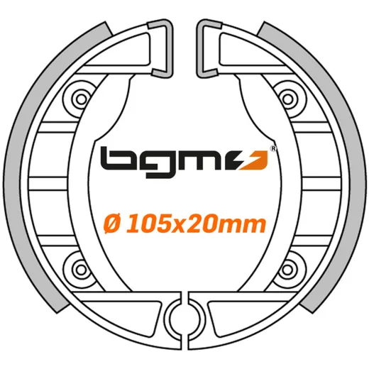 Brake shoes -BGM PRO Ø=104x20mm- Piaggio Bravo, Piaggio Ciao_1