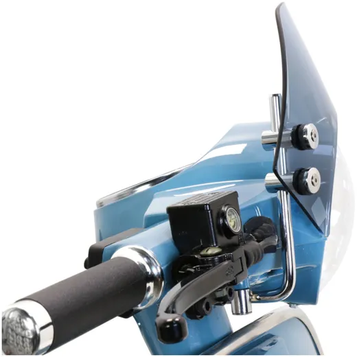 Flyscreen with chromed brackets -MOTO NOSTRA, w=340mm, h=105_1