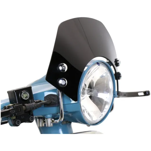 Windschutzscheibe mit verchromten Haltern Moto Nostra b=340mm, h=105mm Vespa PX 50604