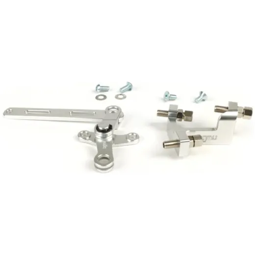 Schaltwaagen-Set inkl. Stellblock BGM Pro made by JPP, Aluminium CNC Lambretta LI, LIS, SX, TV (Serie 2-3), SX, DL, GP Silbern e